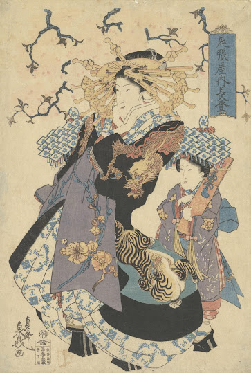 The Courtesan Nagato of the Owari House, from an untitled series of