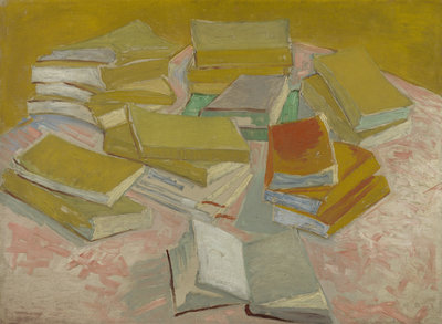 Vincent van Gogh, Piles of French Novels, Paris, October-November 1887, oil on canvas, 54.4 cm x 73.6 cm. Van Gogh Museum, Amsterdam (Vincent van Gogh Foundation)