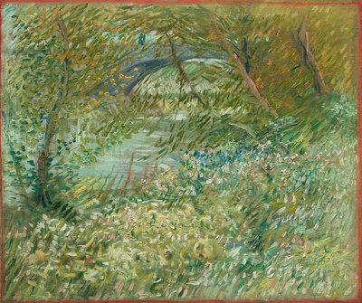 Vincent van Gogh, Riverbank in Spring, 1887, Oil on canvas, 48.9 × 58.1 cm, Dallas Museum of Art, Gift of Mr. and Mrs. Eugene McDermott in memory of Arthur Berger. 