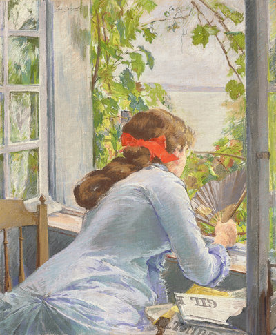 Eva Gonzalès, Au bord de la mer (Honfleur), 1881–82, pastel on canvas, 46.3 × 37.2 cm, private collection