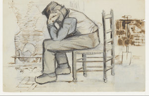 Blad 2 van brief van Vincent van Gogh aan Theo van Gogh met schetsen