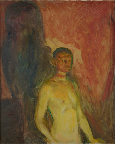Edvard Munch, 'Zelfportret in de hel', 1903.