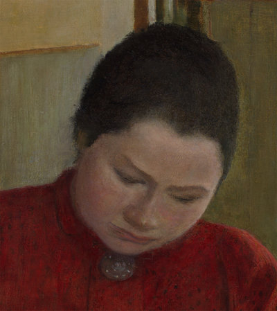 Detail hoofd Jo na restauratie 'Portret van Jo'