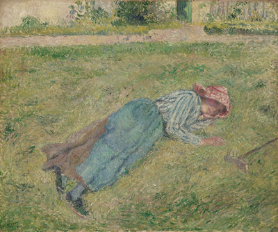 Camille Pissarro (1830-1903), Girl in the Grass, 1882, oil on canvas, Kunsthalle Bremen – Der Kunstverein in Bremen