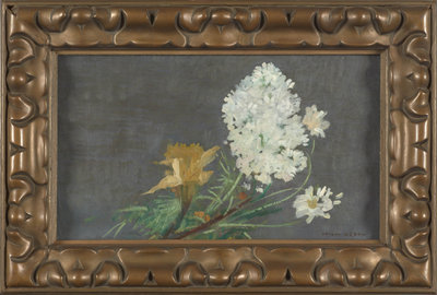 Odilon Redon, White Lilac, ca. 1902, in original frame