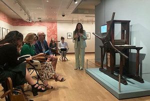  Sara Tas talks about Dr Gachet's etching press during the Expert Meeting in July 2023