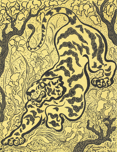 Paul Elie Ranson, Tiger in the Jungle (Tigre dans les jungles), 1893, Van Gogh Museum, Amsterdam (Vincent van Gogh Foundation)