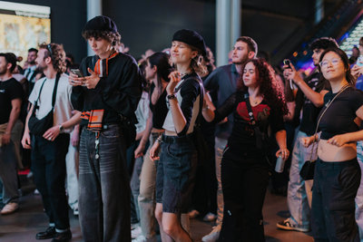 Dancing in the Van Gogh Museum at a Vincent on Friday event. Photo: Alicia Karsonopoero
