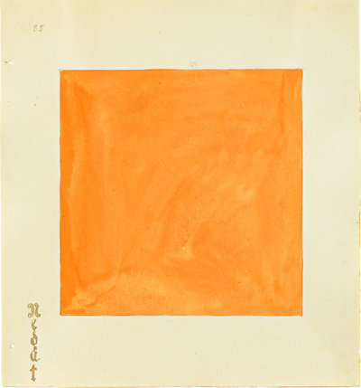 Hilma af Klint, Parsifal-serie, nummer 85; 1916  Aquarel en grafiet op papier, 27 × 25 cm, Met dank aan de Hilma af Klint Foundation, Stockholm, Foto: Moderne Museet, Stockholm  