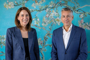 Van Gogh Museum's Board of Directors. Left: Emilie Gordenker, right: Rob Groot. Photo: Simone Janssen