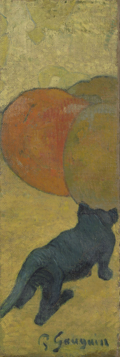 Paul Gauguin (1848-1903), De kleine kat, 1888, olieverf op jute, 72 x 25 cm, bruikleen particuliere collectie, Frankrijk (voormalig collectie Gustave Fayet)