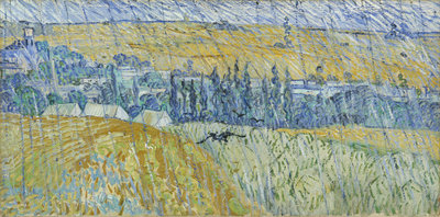 Vincent van Gogh, Rain – Auvers-sur-Oise, 1890, Amgueddfa Cymru - National Museum Wales, Cardiff 