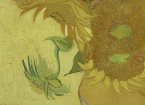 Detail of Van Gogh's 'Sunflowers' 