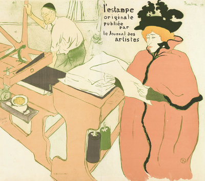 Henri de Toulouse-Lautrec, Lithography, Cover for the album L'Estampe originale (album I) (La lithographie, couverture pour la première année de L'Estampe originale), 1893, Van Gogh Museum, Amsterdam (Vincent van Gogh Foundation)