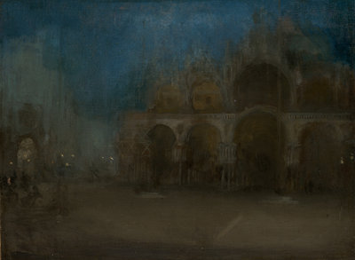 James Abbott McNeill Whistler, Nocturne: Blue and Gold – Old Battersea Bridge c.1872–75, Oil paint on canvas, 68.3 × 51.2 cm, Tate, Presented by the Art Fund 1905