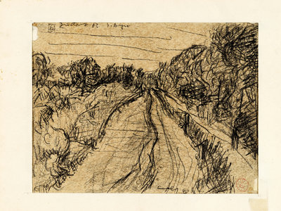 Anselm Kiefer, drawing, graphite and ballpoint pen on paper, 17 x 22 cm. Collection of the artist