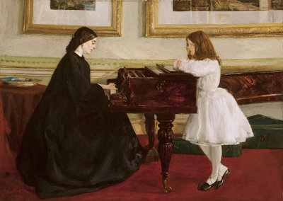 James Abbott McNeill Whistler, At the Piano 1858–59, olie op doek, 67,6 × 93,4 cm, Taft Museum of Art, Cincinnati, legaat van Louise Taft Semple