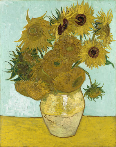 Vincent van Gogh, Zonnebloemen, 1888. Collectie: Neue Pinakothek, München