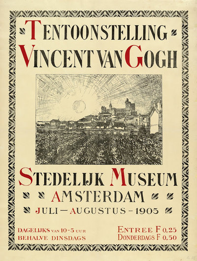 Poster of the Van Gogh exhibition, Stedelijk Museum Amsterdam 1905.