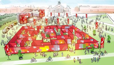 Impressie van de Cultuurtuin op het Museumplein tijdens de Uitmarkt 2022