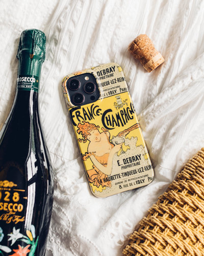 Casely x Van Gogh Museum telefoonhoes bedrukt met Affiche voor het merk France-Champagne