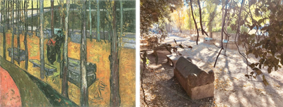 Arles - Les Alyscamps najaar 2017 en najaar 1888 (Particuliere collectie)