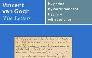 Screenshot of the website vangoghletters.org