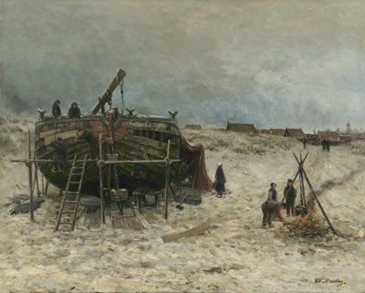Schilderij: Breeuwen van Hendrik Willem Mesdag