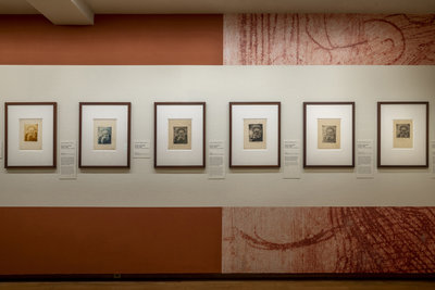 The six etchings that Vincent van Gogh made of Dr. Gachet's portrait in the exhibition 'Dr Gachet & Van Gogh. Experiments in Etching'. Photo: Luuk Kramer