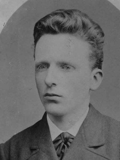 Foto van de jonge Theo van Gogh, de broer van Vincent, 1878