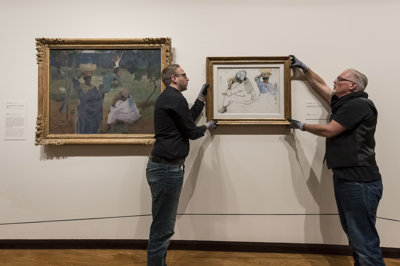 Sketch and painting The Mango Trees, Martinique by Paul Gauguin reunited in exhibtion