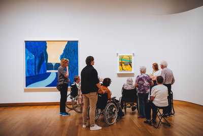 Participants of the Hyundai x Van Gogh Museum Connection Day at the exhibition Van Gogh | Matthew Wong: Painting as a Last Resort. Photo: Jelle Draper.