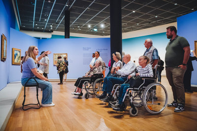 Participants at the Hyundai x Van Gogh Museum Connection Day during the guided tour of the exhibition 'Van Gogh in Auvers'. Photo: Jelle Draper