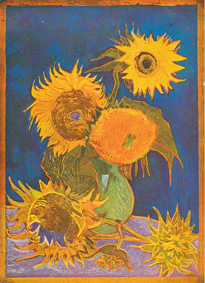 Vincent van Gogh, Zonnebloemen, 1888. Verloren gegaan in WOII.