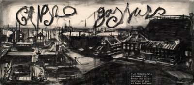 Marcel van Eeden (1965), Zonder titel, 2022, houtskool op doek