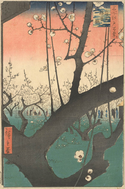 Utagawa Hiroshige, The Residence with Plum Trees at Kameido, from the series One Hundred Views of Famous Places in Edo, 1857, Van Gogh Museum, Amsterdam (Vincent van Gogh Foundation)