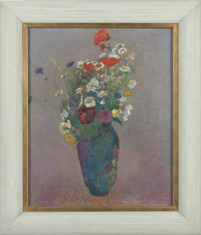 Odilon Redon, Visioen. Vaas met bloemen, 1900, in de originele lijst