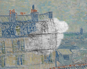 Detail van het schilderij uit de app Ontrafel Van Gogh