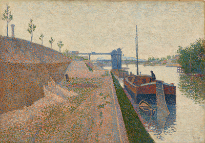 Paul Signac, Quai de Clichy, grijze dag,1887, privécollectie