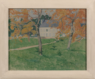 Émile Bernard, Huis tussen bomen, Pont-Aven, 1888, met originele lijst