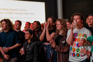 A young crowd at a performance during the Vincent on Friday event at the Van Gogh Museum. Photo: Les Adu