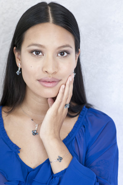 Woman wearing Gassan Jewellery