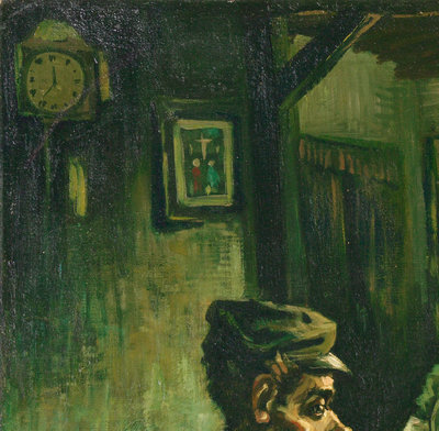 Detail uit Vincent van Gogh, 'De aardappeleters', 1885.
