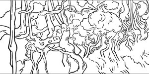 Afbeelding van de kleurplaat Boomwortels