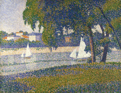 Charles Angrand, De Seine bij Courbevoie: La Grande Jatte, 1888,  privécollectie