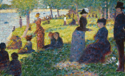 Georges Seurat, Olieverfschets voor La Grande Jatte, 1884, Olieverf op paneel, The Art Institute of Chicago, Schenking van Mary en Leigh Block