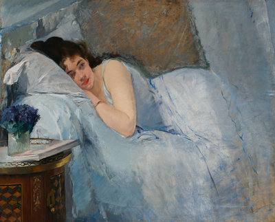 Eva Gonzalès, Awakening, c. 1877–78, oil on canvas, 81.1 × 100.1 cm, Kunsthalle Bremen – Der Kunstverein in Bremen. Photo Marcus Meyer Photography