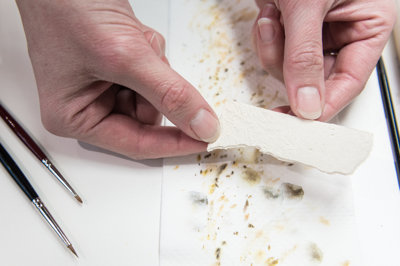 The filling for 'View of the Sea at Scheveningen' that was made using a 3D printed mould