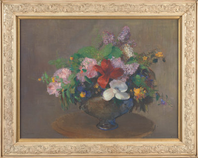 Odilon Redon, The Black Bowl, c. 1905, in original frame