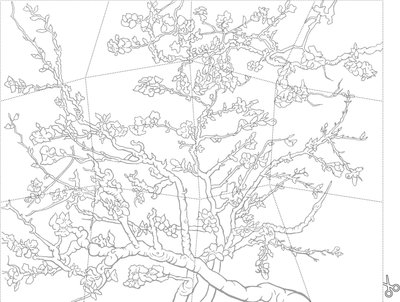 Kleurpuzzel Amandelbloesem